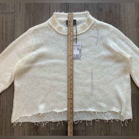 Wooden Ships Distressed Crew‎ in Pure Snow Size S/M - Picture 5 of 14